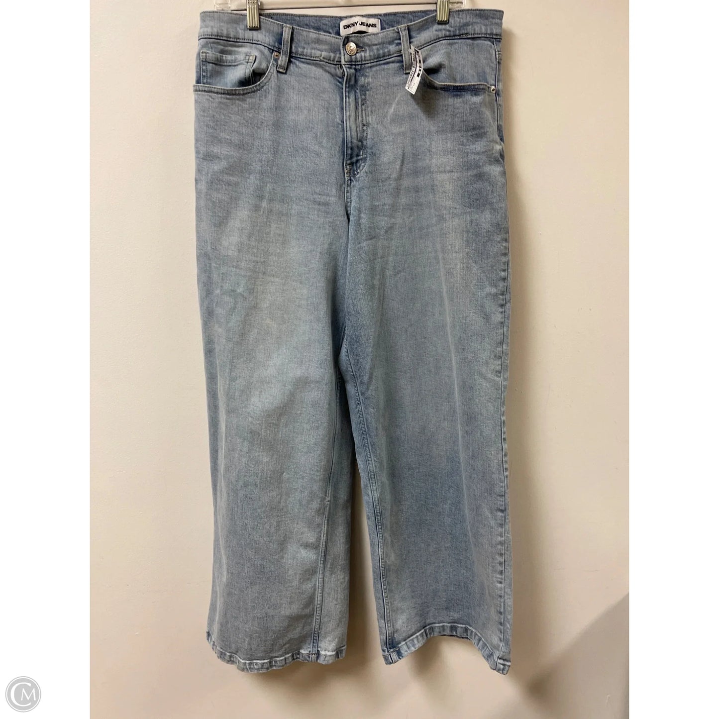 Jeans Wide Leg By Dkny In Blue Denim, Size: 14