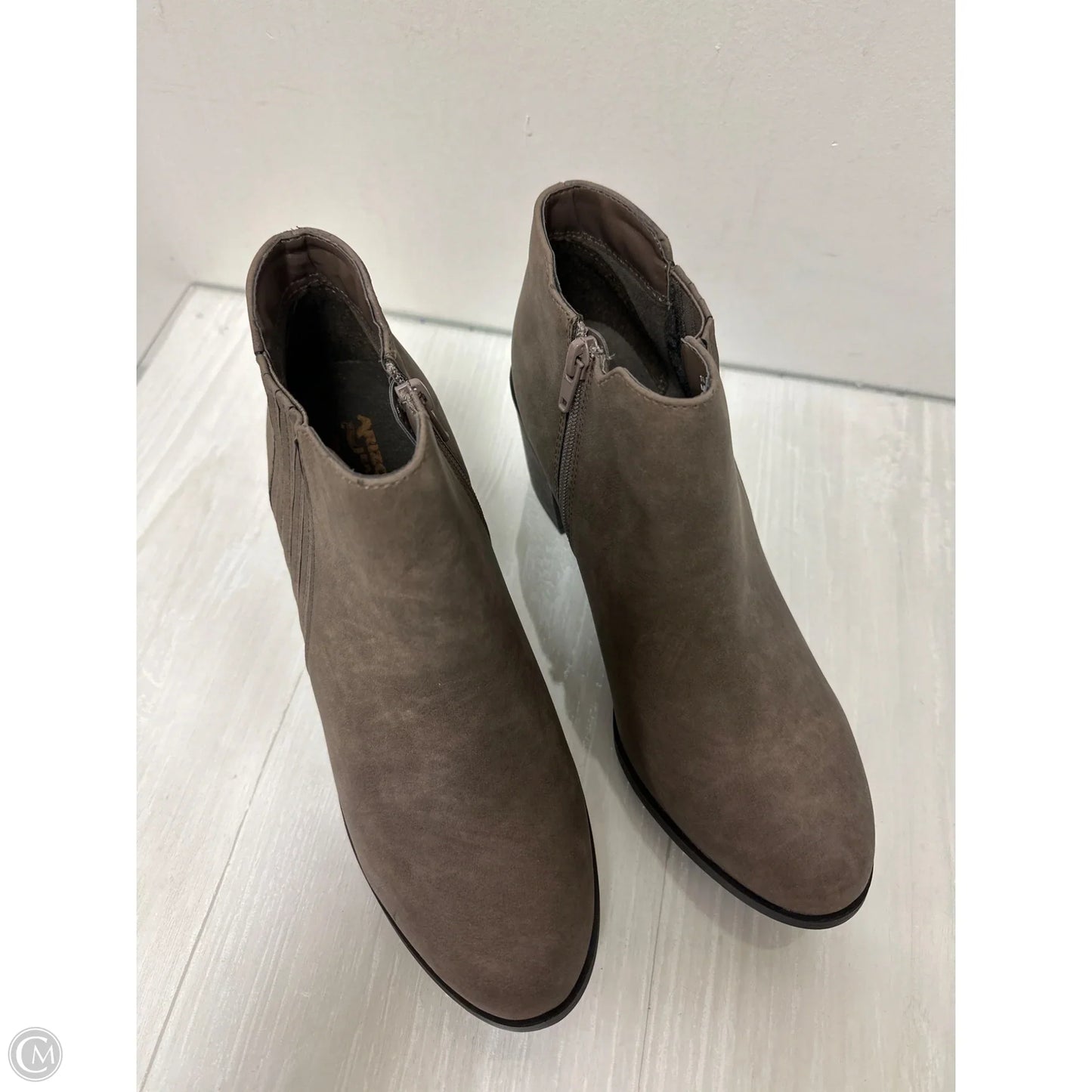 Boots Ankle Heels By Arizona In Grey, Size: 10