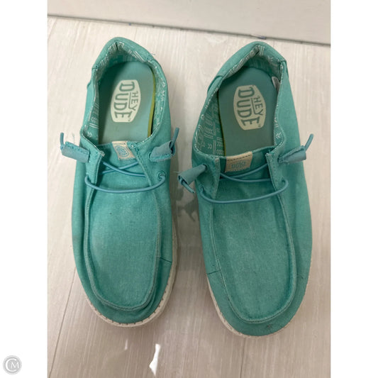 Shoes Flats By Hey Dude In Blue, Size: 8