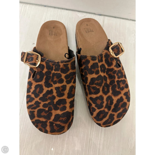 Shoes Flats By Time And Tru In Animal Print, Size: 8