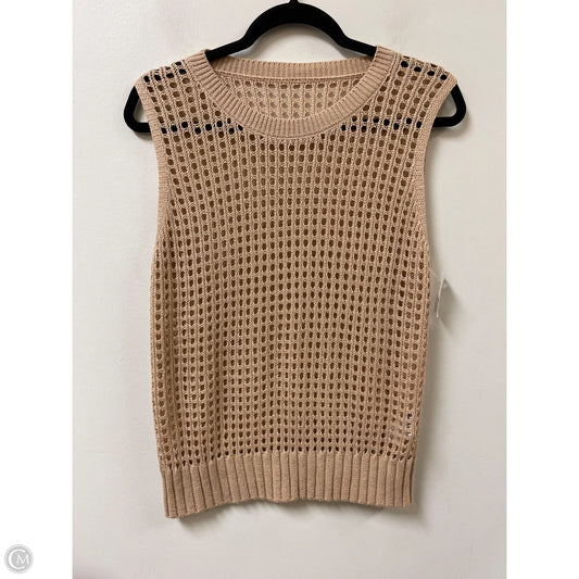 Vest Sweater By Clothes Mentor In Cream, Size: S