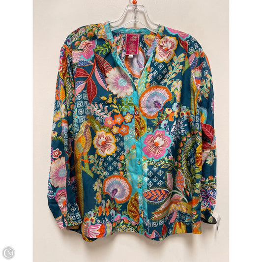 Blouse Long Sleeve By Johnny Was In Multi-colored, Size: S
