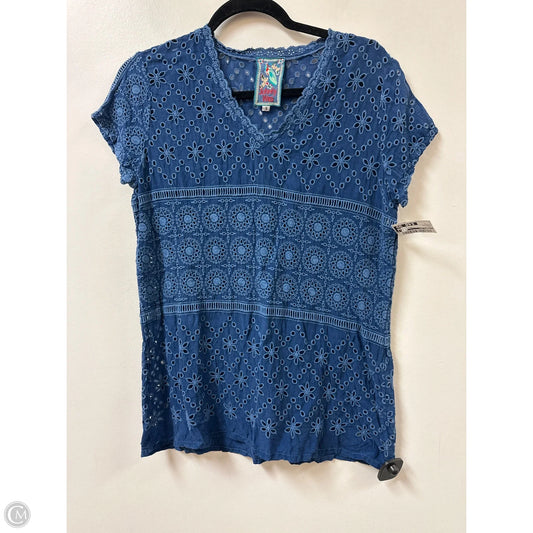 Top Short Sleeve By Johnny Was In Blue, Size: S
