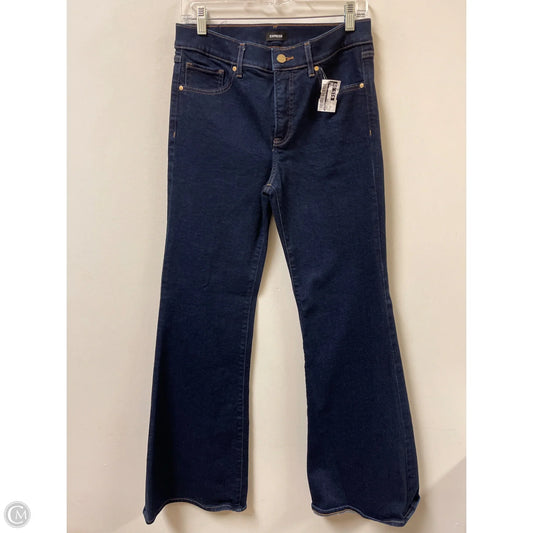 Jeans Flared By Express In Blue Denim, Size: 6