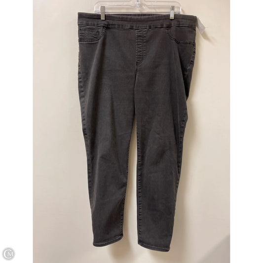 Jeans Skinny By Chicos In Grey Denim, Size: 16