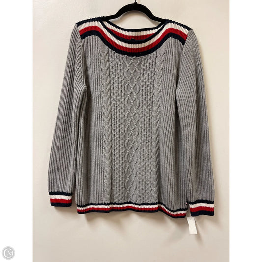 Sweater By Tommy Hilfiger In Grey, Size: L