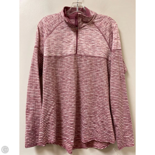 Athletic Top Long Sleeve Collar By Avia In Pink & Purple, Size: Xl
