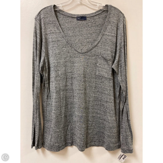 Top Long Sleeve By Gap In Grey, Size: L