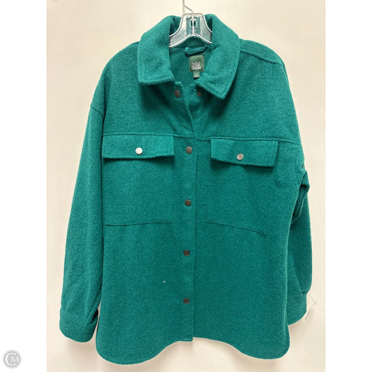 Jacket Shirt By Wild Fable In Green, Size: M