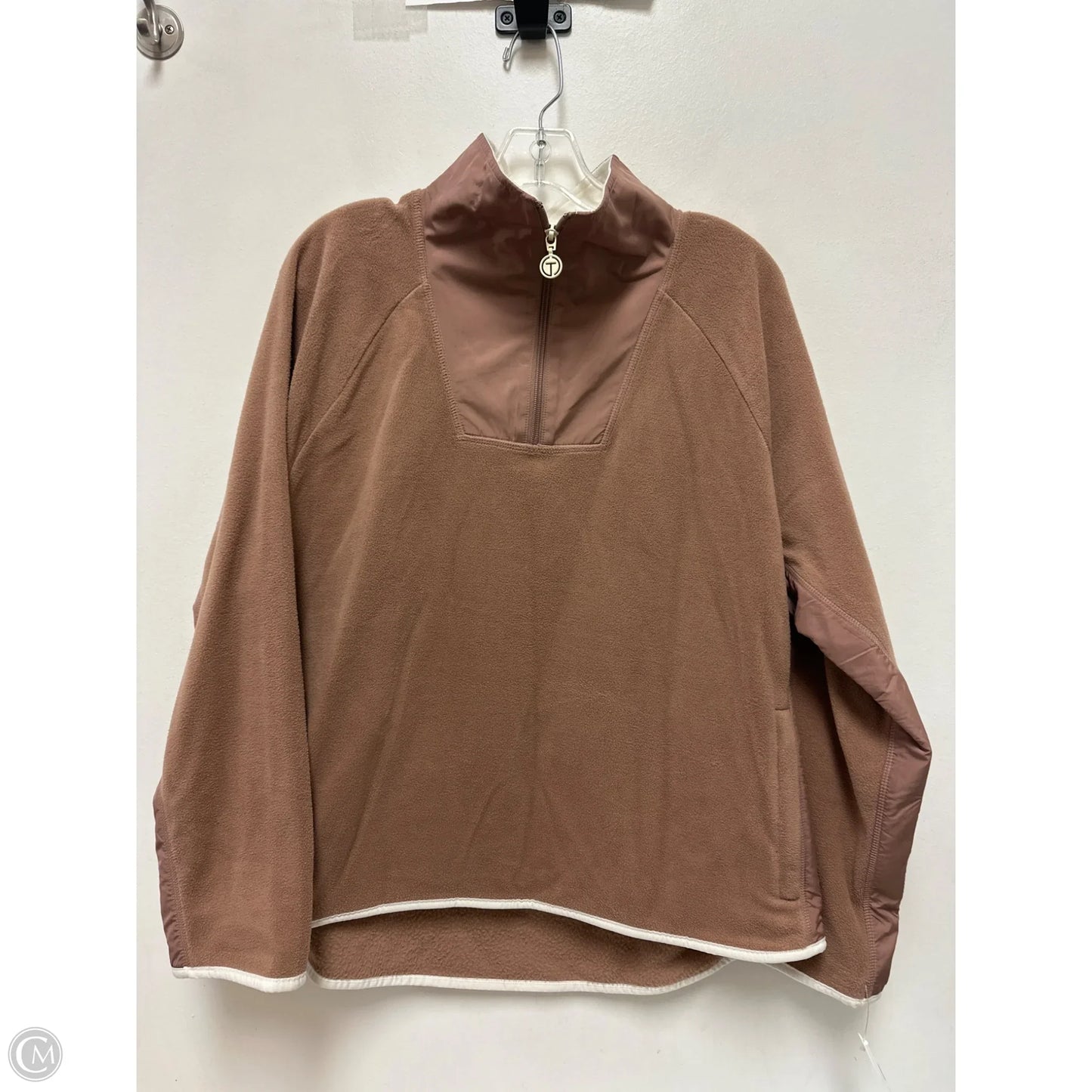 Sweatshirt Collar By Talbots In Brown, Size: M