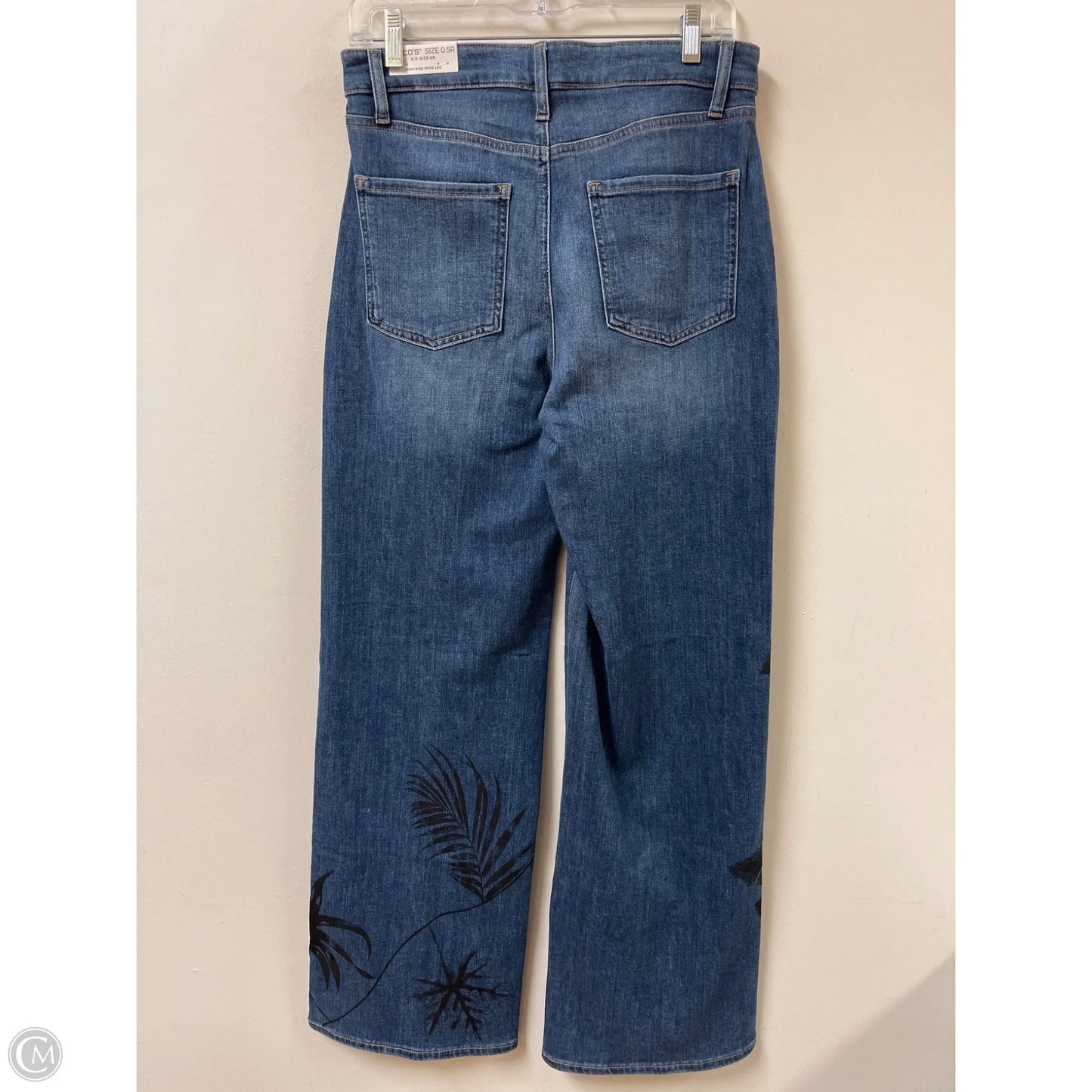 Jeans Wide Leg By Chicos In Blue Denim, Size: 6