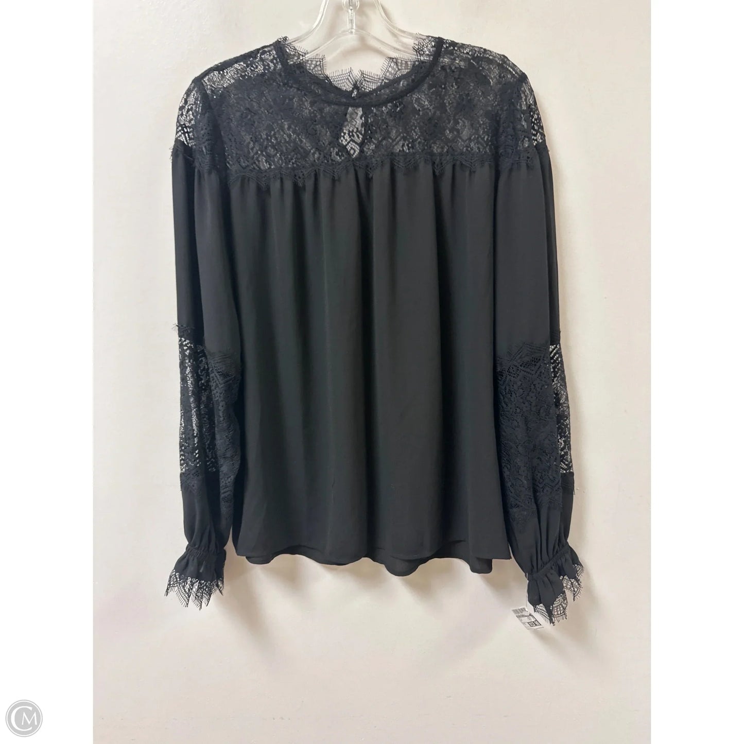 Top Long Sleeve By White House Black Market In Black, Size: M
