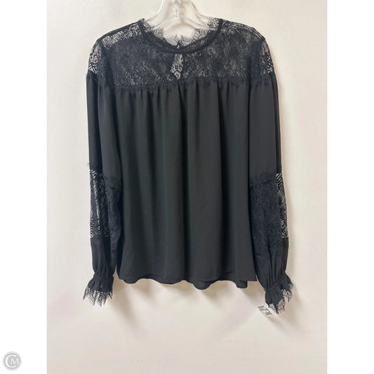 Top Long Sleeve By White House Black Market In Black, Size: M