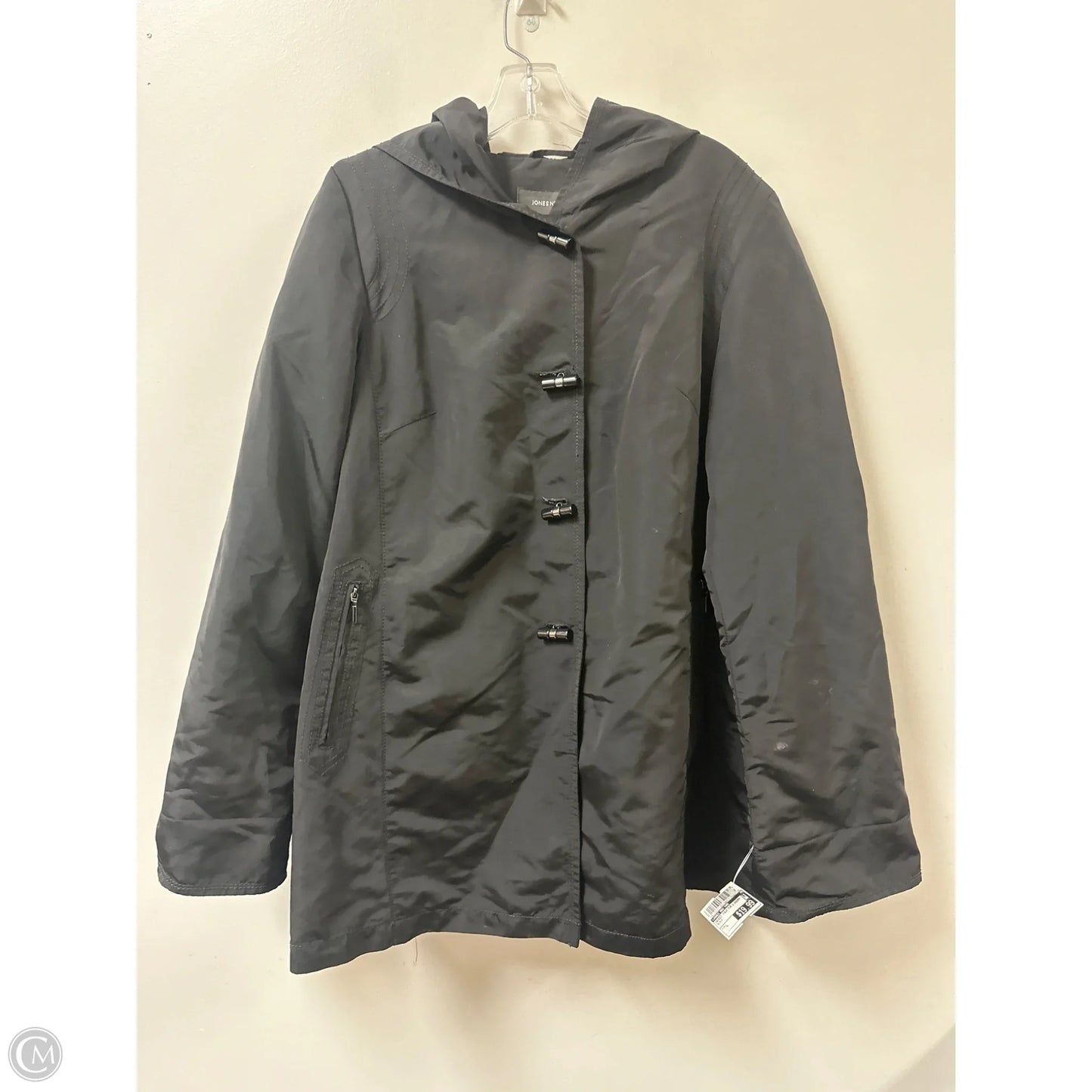 Jacket Faux Fur & Sherpa By Jones New York In Black, Size: L