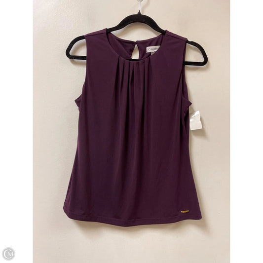 Top Sleeveless By Calvin Klein In Purple, Size: Mp