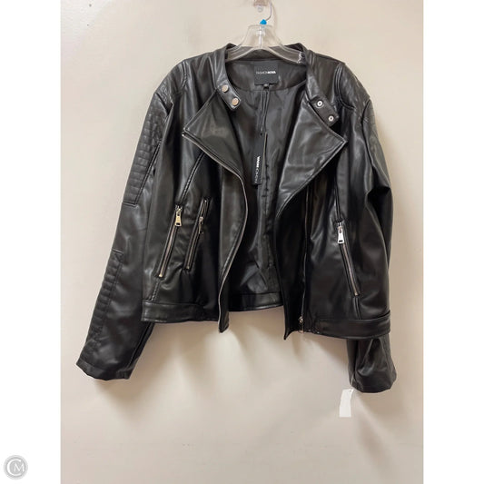Jacket Moto By Fashion Nova In Black, Size: 2x