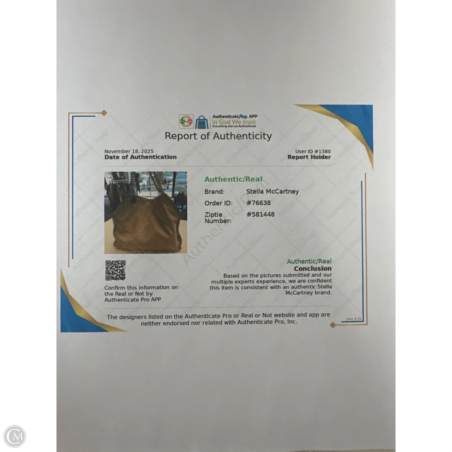 Handbag Luxury Designer By Stella Mccartney, Size: Large