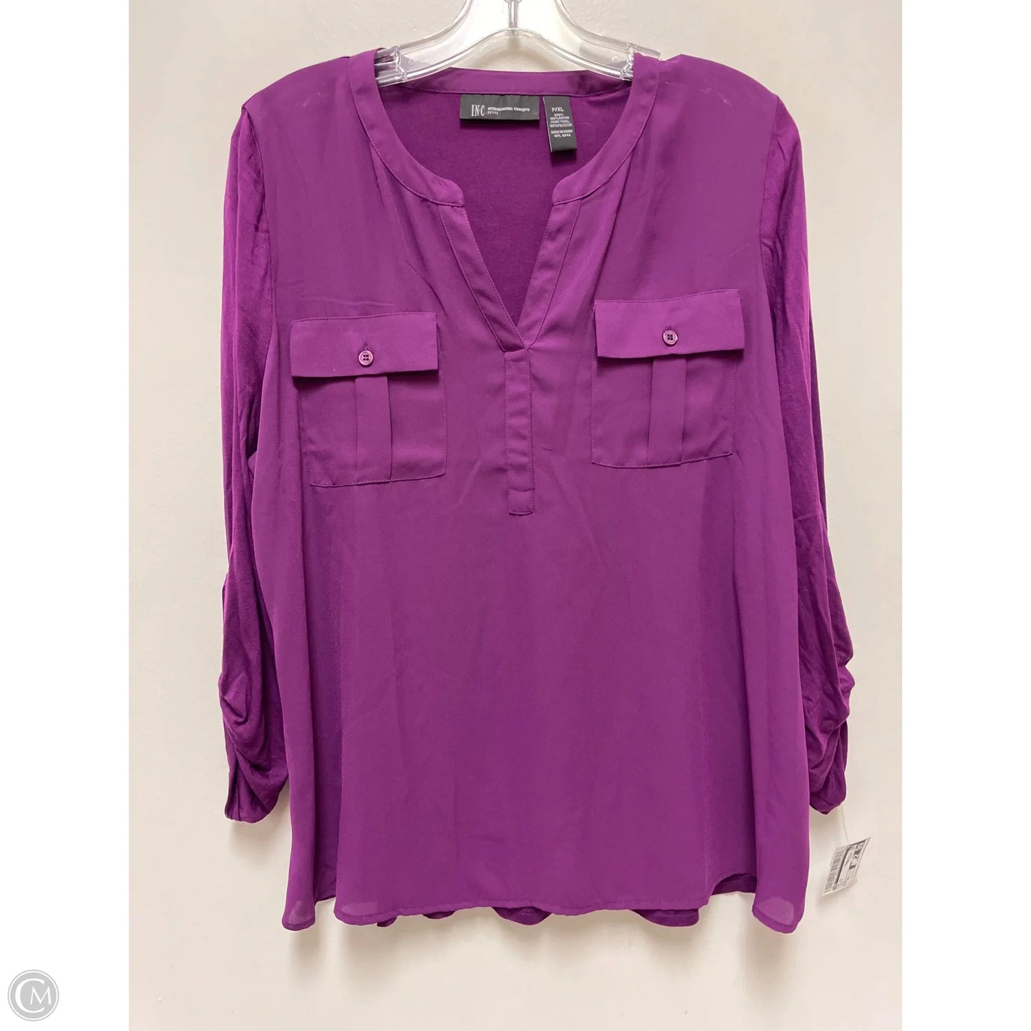 Top Long Sleeve By Inc In Purple, Size: Xl