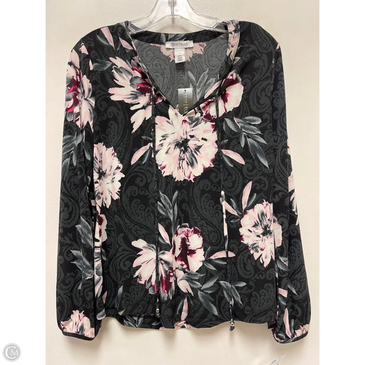 Top Long Sleeve By White House Black Market In Black & Pink, Size: S