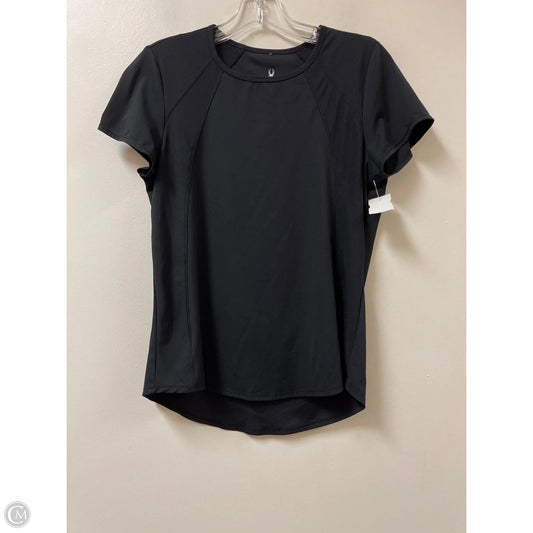 Athletic Top Short Sleeve By Spyder In Black, Size: M