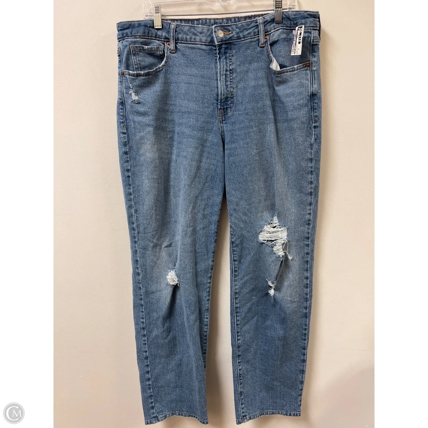 Jeans Straight By Old Navy In Blue Denim, Size: 16