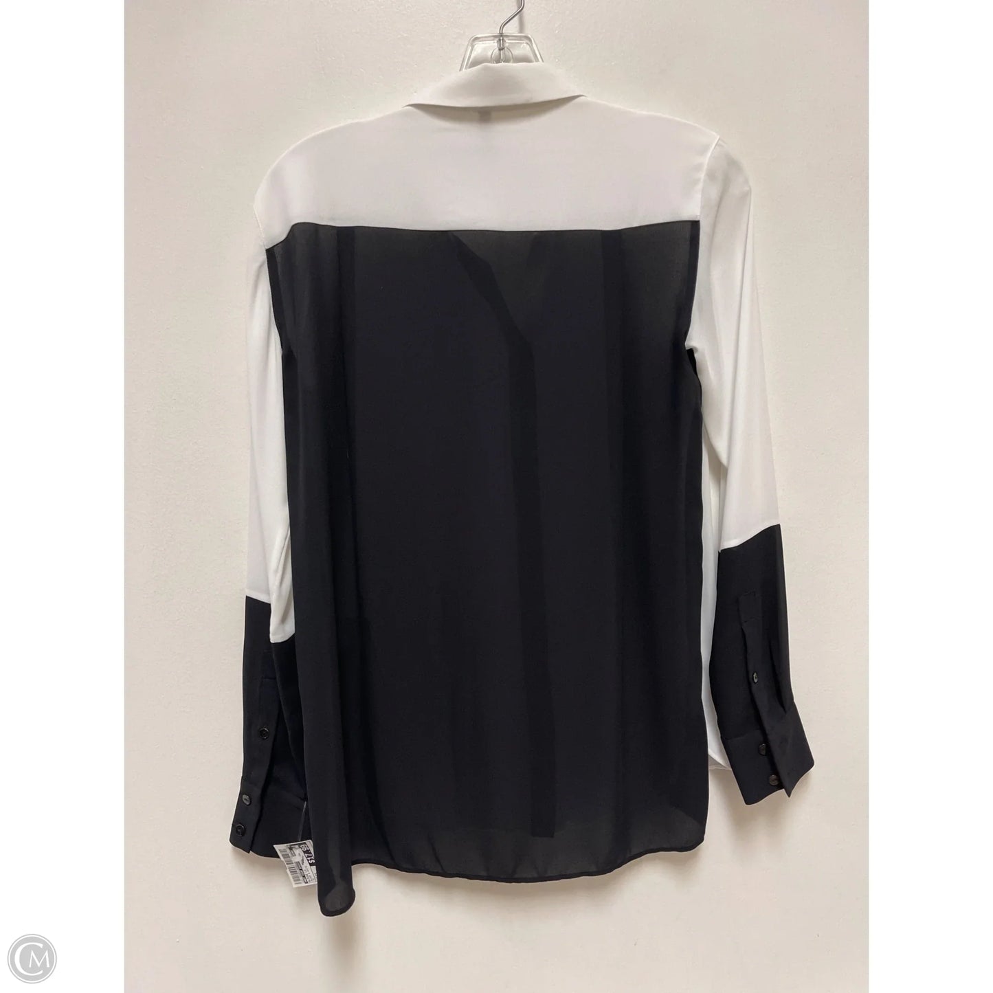 Blouse Long Sleeve By Not Your Daughters Jeans In Black & White, Size: Xs