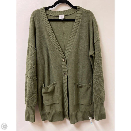 Sweater Cardigan By Cabi In Green, Size: M