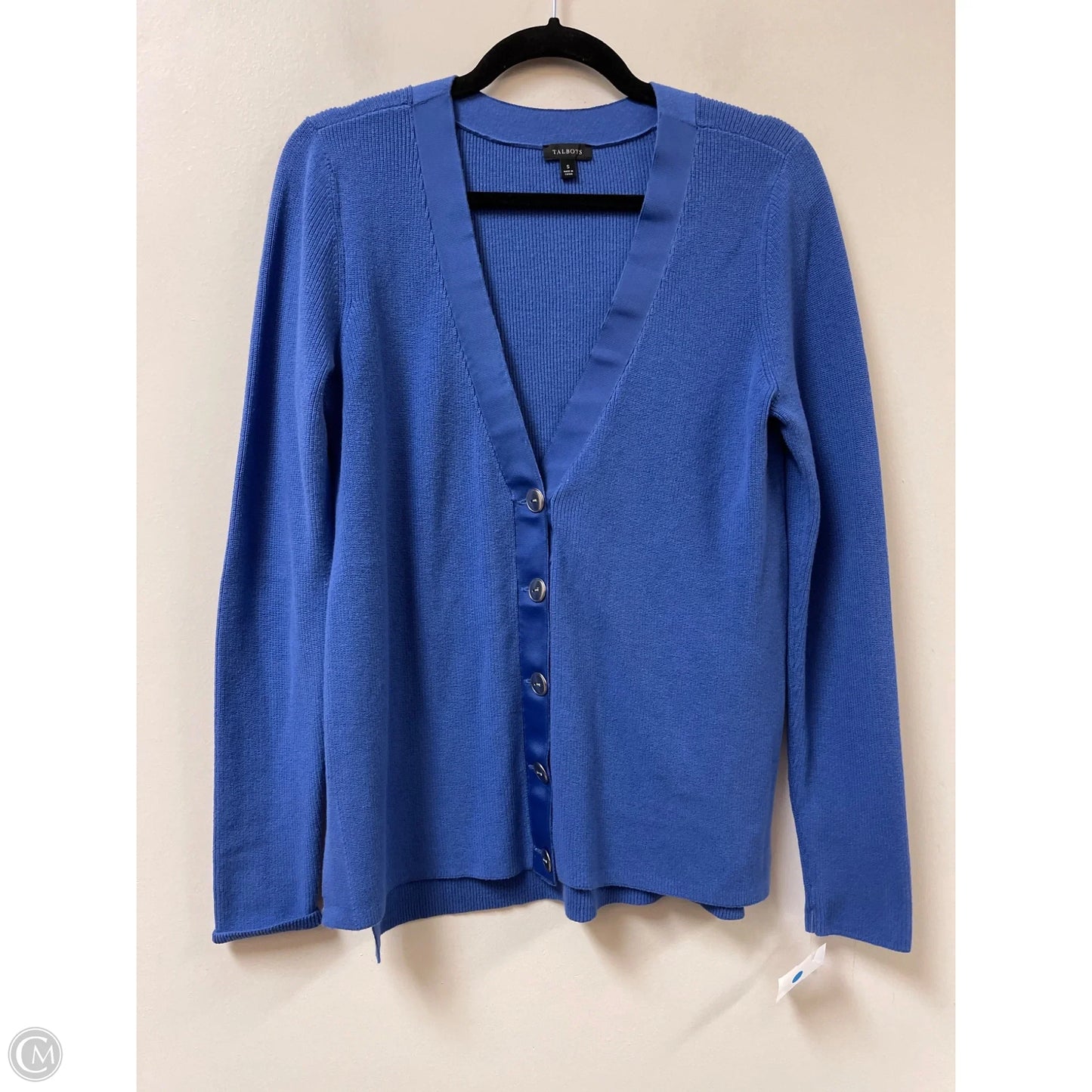 Sweater Cardigan By Talbots In Blue, Size: S
