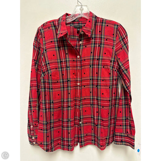 Blouse Long Sleeve By Talbots In Black & Red, Size: Sp