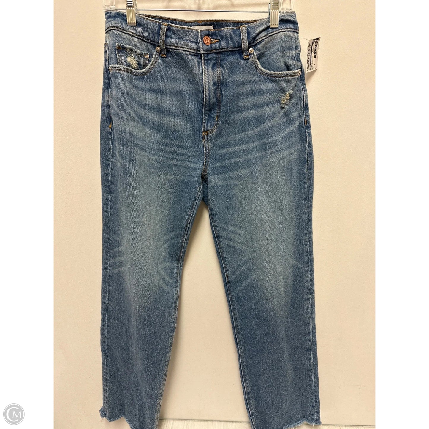 Jeans Straight By Loft In Blue Denim, Size: 4