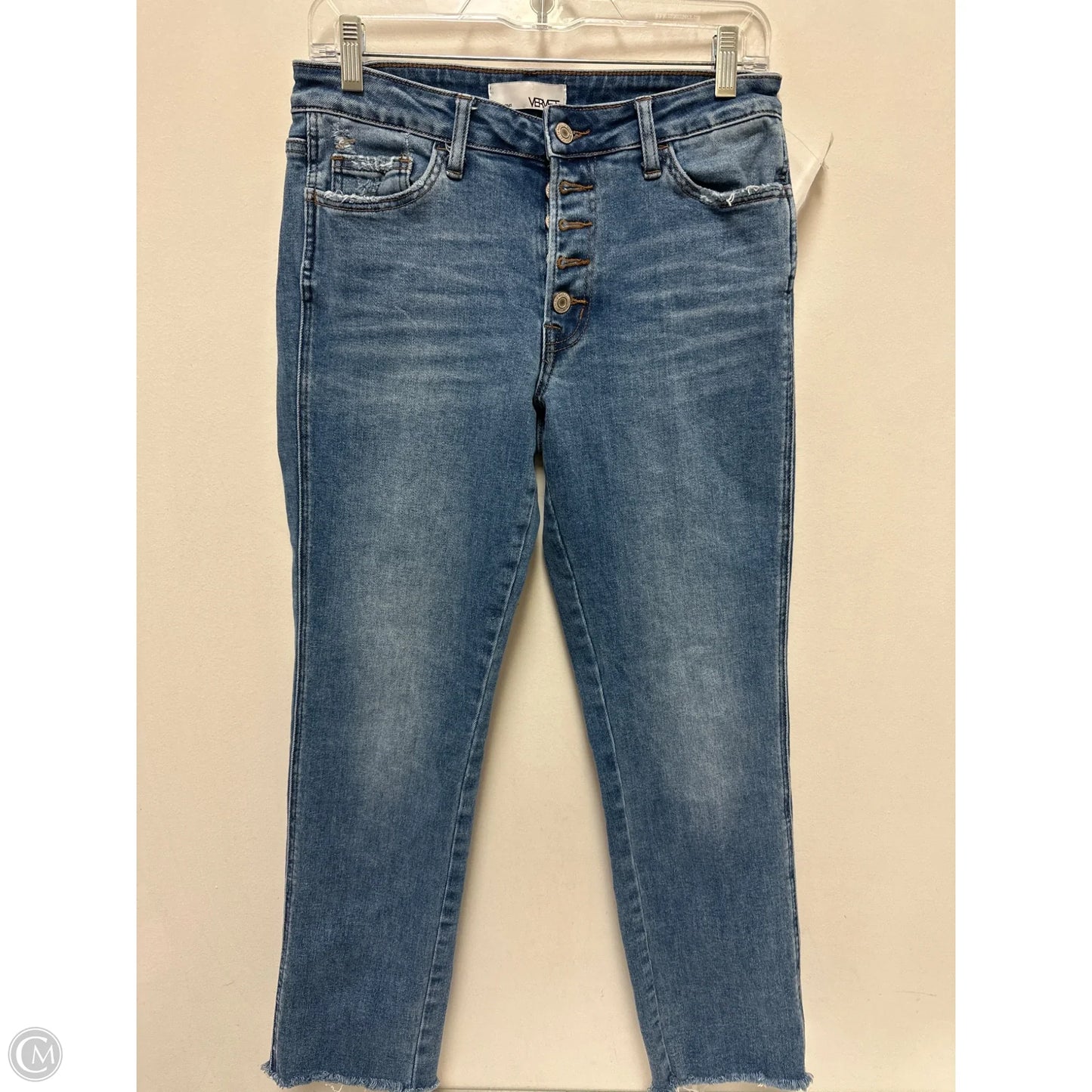 Jeans Straight By Vervet In Blue Denim, Size: 6