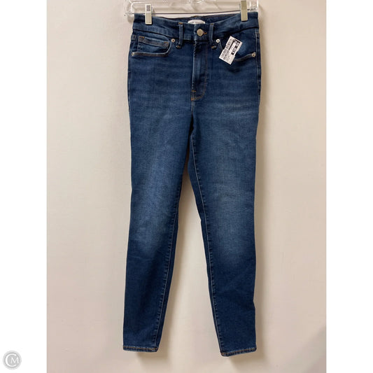 Jeans Skinny By Good American In Blue Denim, Size: 4