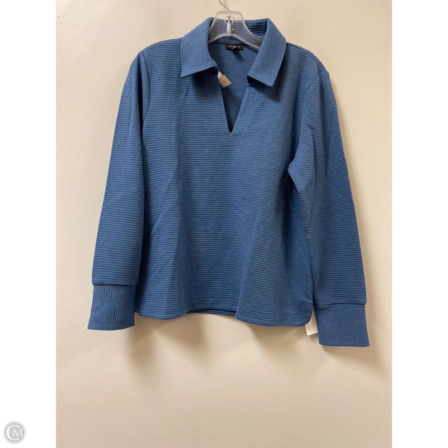 Top Long Sleeve By Talbots In Blue, Size: M