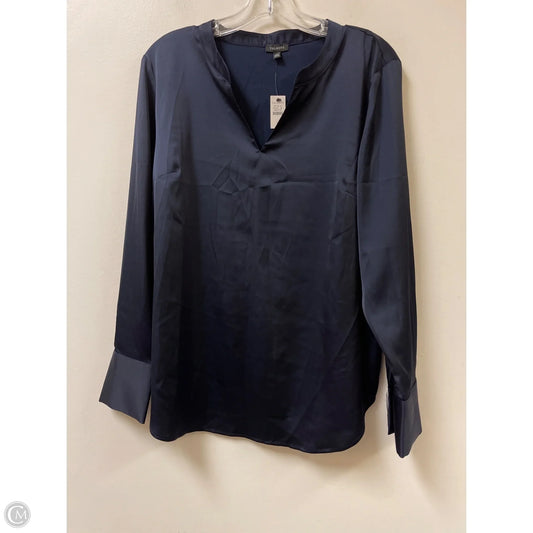 Top Long Sleeve By Talbots In Navy, Size: L