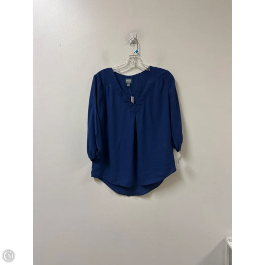 Top Long Sleeve By New York And Co In Blue, Size: Xs