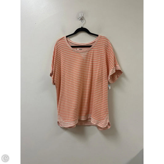 Top Short Sleeve By Style And Company In Orange, Size: 2x