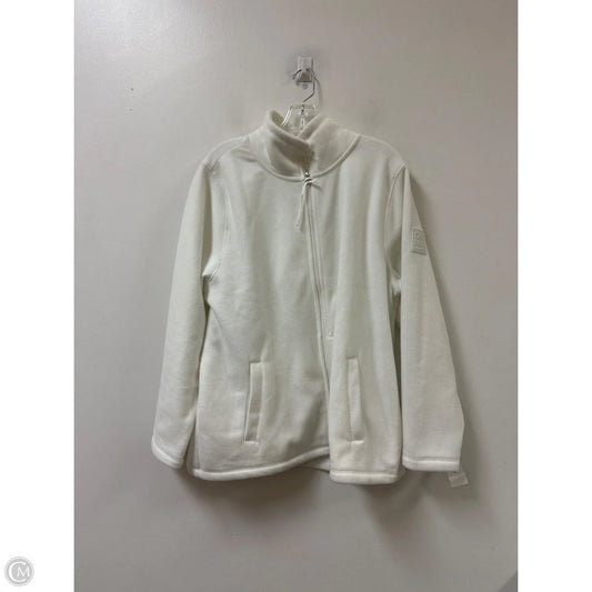 Jacket Fleece By Dkny In White, Size: 1x