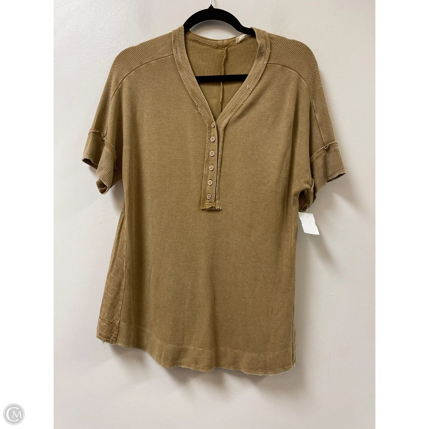 Top Short Sleeve By Easel In Yellow, Size: S