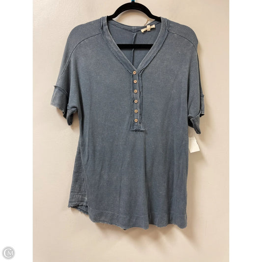 Top Short Sleeve By Easel In Blue, Size: S