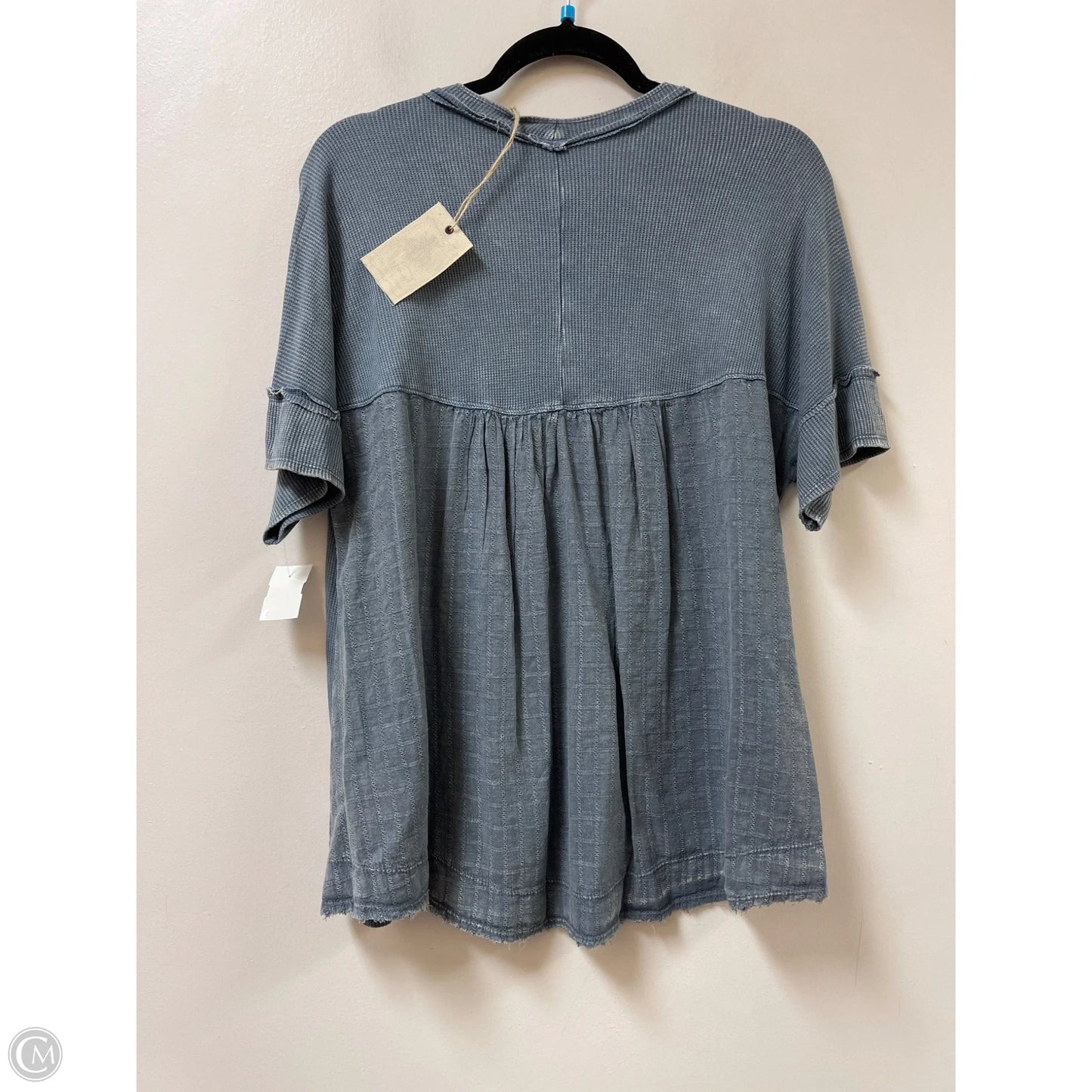 Top Short Sleeve By Easel In Blue, Size: S