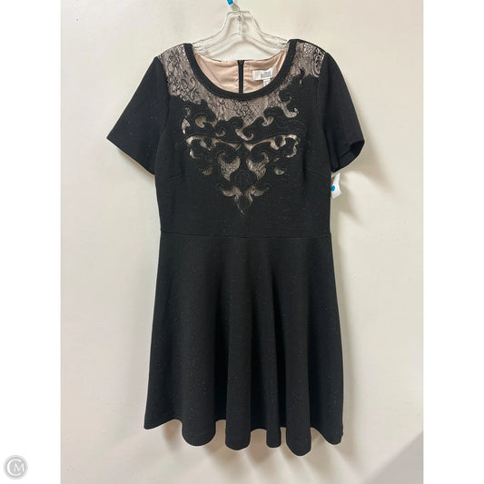 Dress Party Midi By Badgley Mischka In Black, Size: L