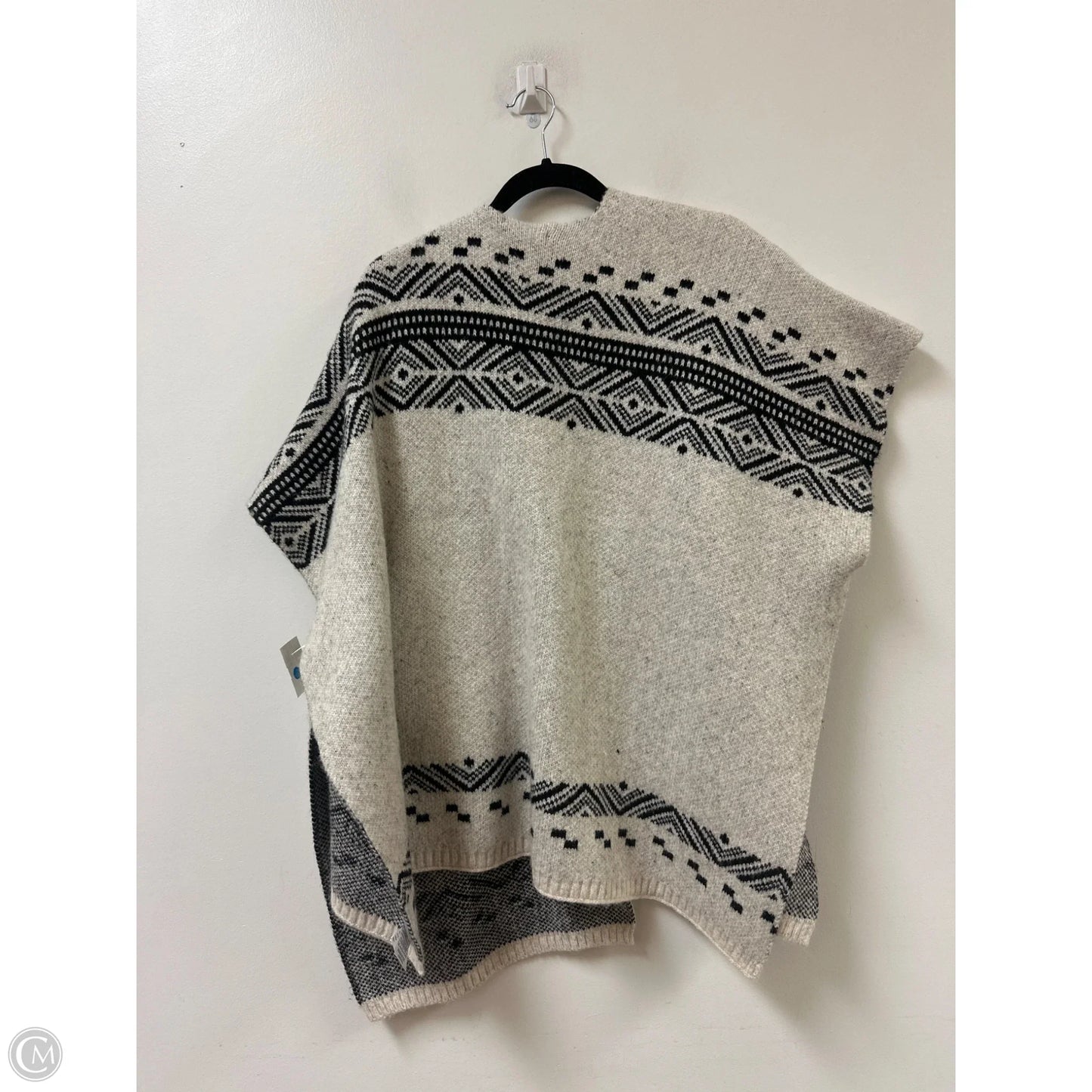 Shawl By Loft In Black & Cream, Size: Xs