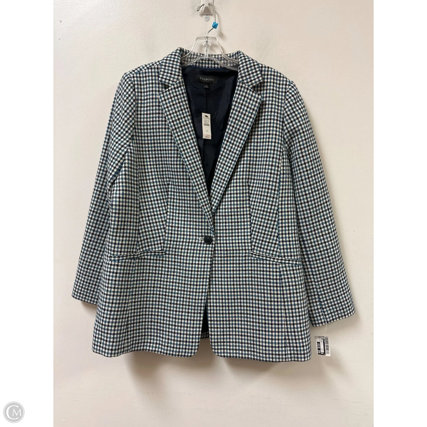 Blazer By Talbots In Black & Blue, Size: L