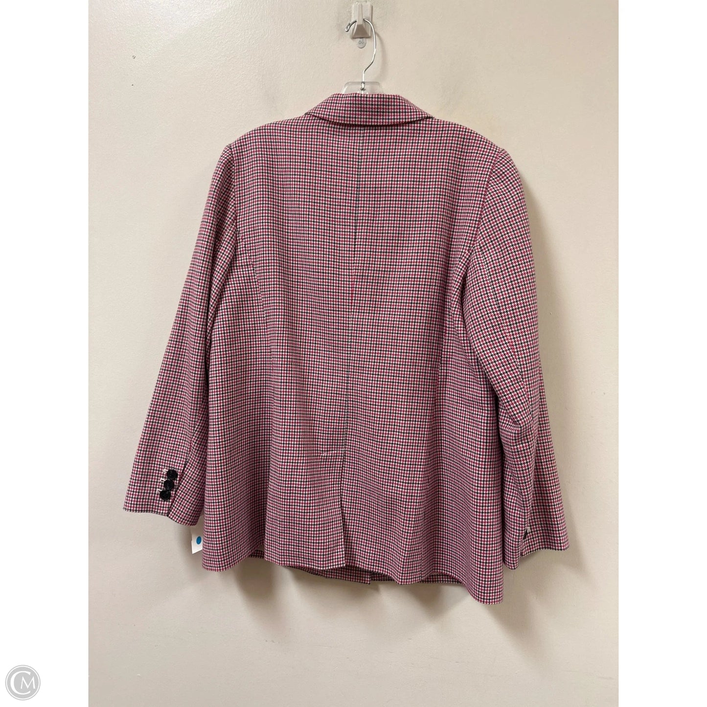 Blazer By Talbots In Grey & Pink, Size: L