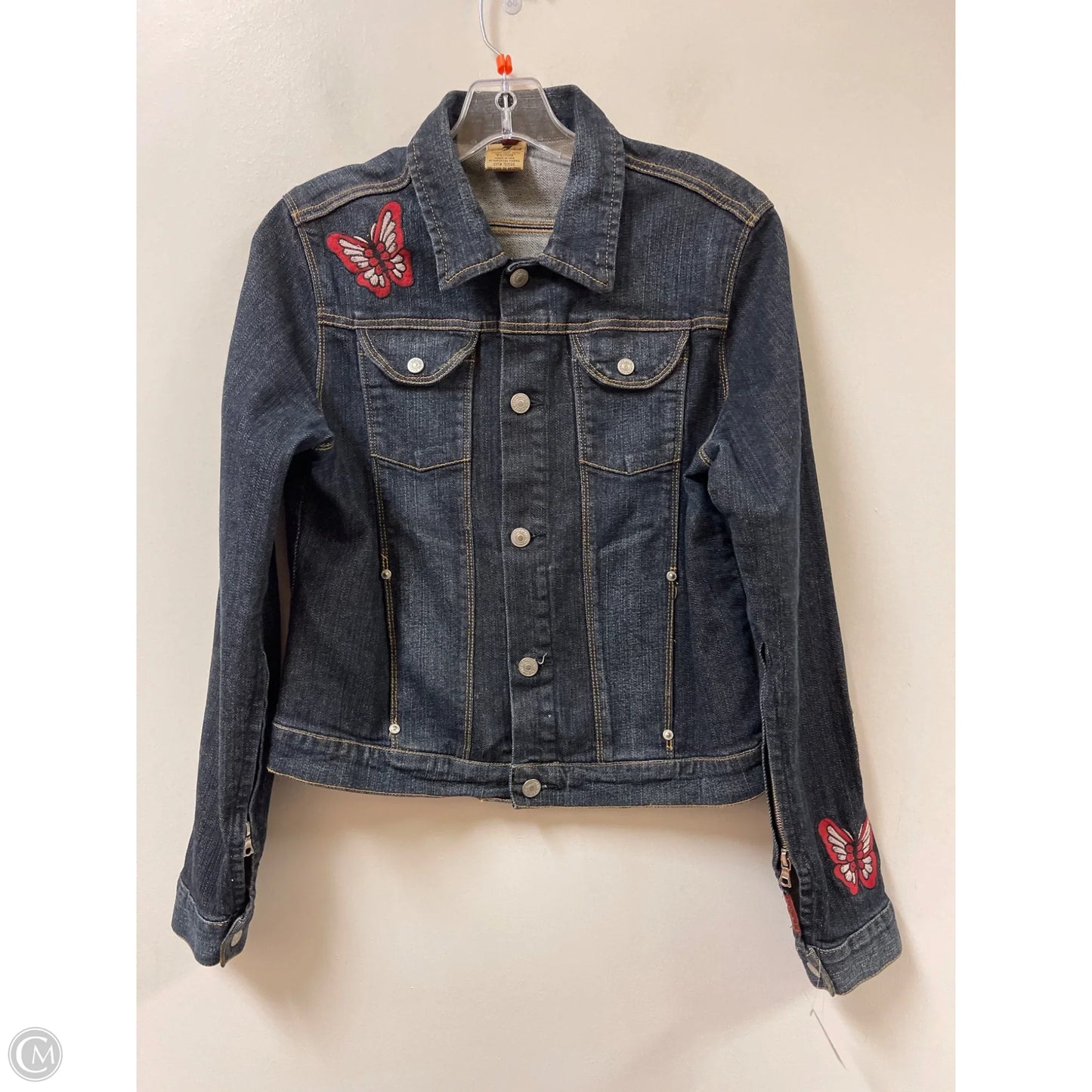 Jacket Denim By 7 For All Mankind In Blue Denim, Size: M
