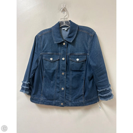Jacket Denim By Chicos In Blue Denim, Size: L