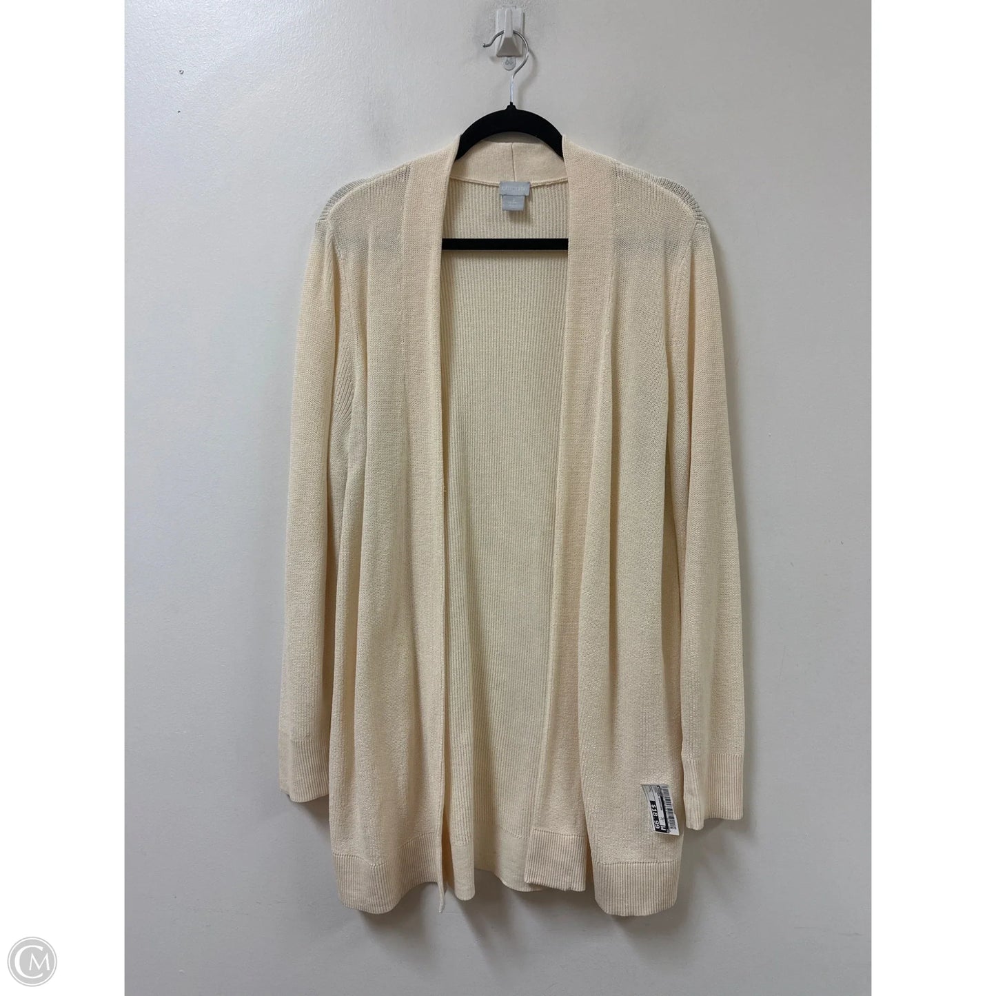 Sweater Cardigan By Chicos In Cream, Size: L