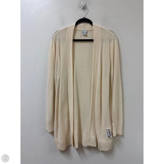 Sweater Cardigan By Chicos In Cream, Size: L