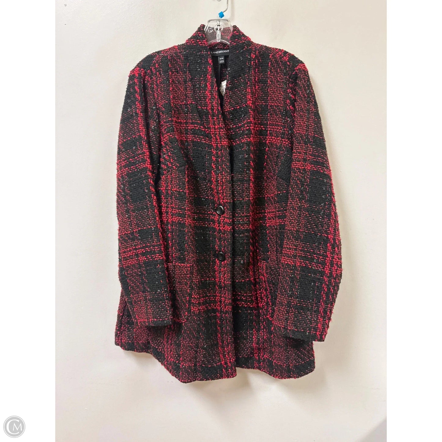 Blazer By Lane Bryant In Black & Red, Size: Xl