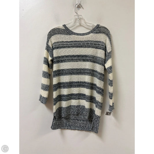 Sweater By Loft In Grey & White, Size: M